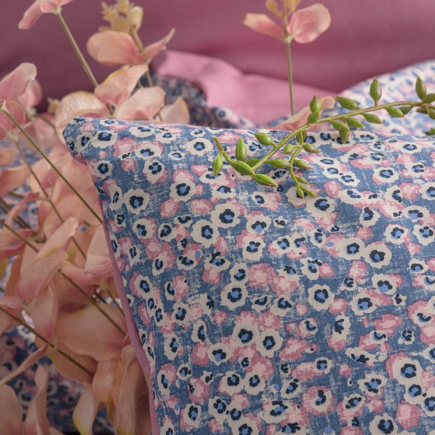 Set mbulesë për jorgan njëpersonësh, ngjyrë dusty rose dhe vjollcë, L'Essentiel Linge de Maison, Penny