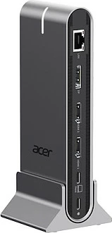 Docking station Acer 15-në-1 USB-C, HDMI x2, DisplayPort, LAN, 100W PD, argjendtë