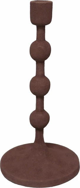 Mbajtës qirinjsh NATHEN, alumin, ngjyrë terrakote, 13x13x26 cm