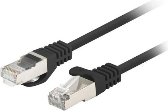 Kabllo rrjeti Lanberg Patchcord Cat.6 F/UTP, 0.5m, e zezë, 10 copë