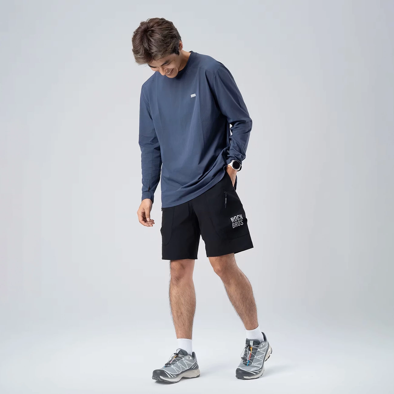 Shorce sportive Rockbros YDDK015, XXL, me rrip, me xhepa me zinxhir, e zezë