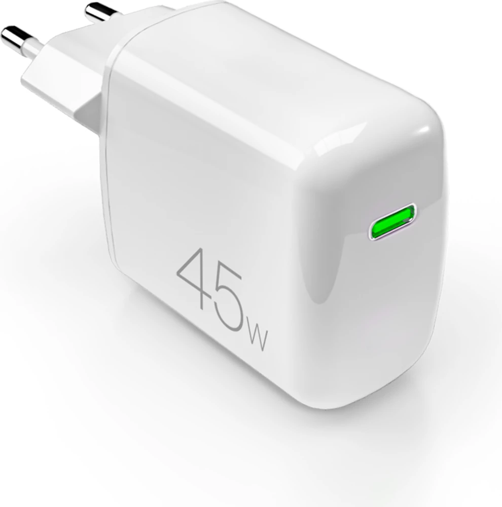Karikues muri Puro Super Mini 45W PD GaN, USB-C, i bardhë