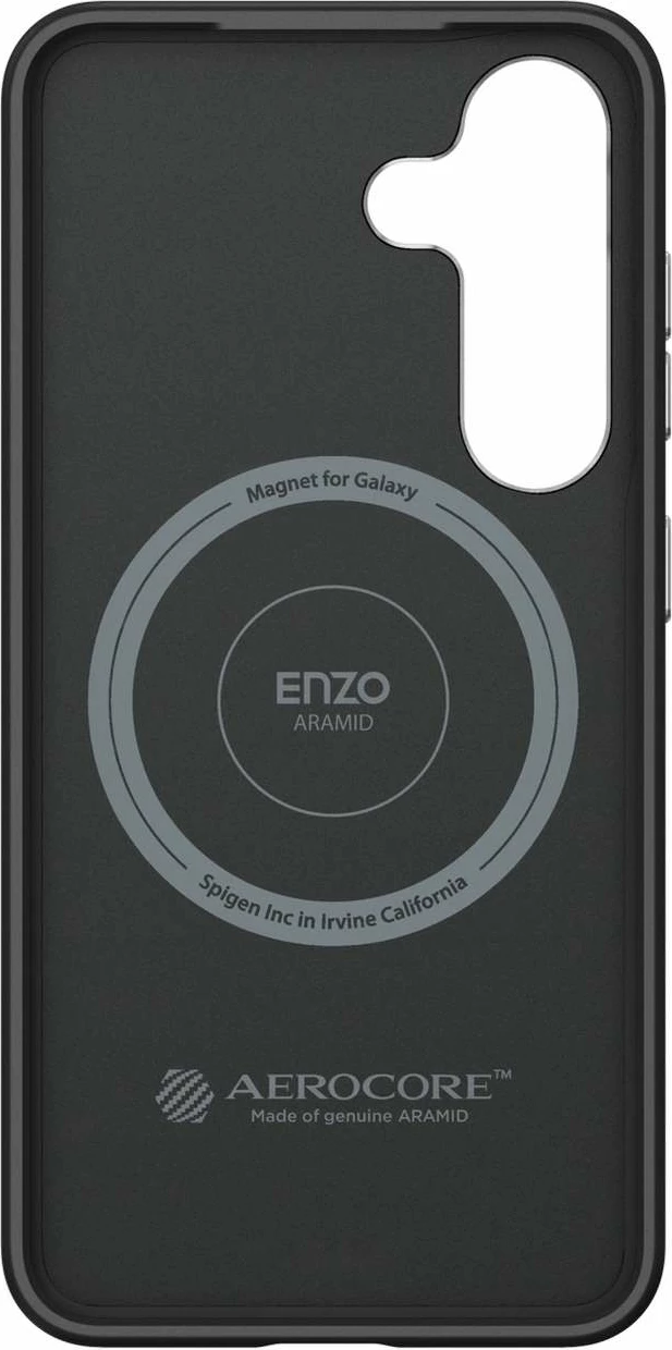 Mbështjellës Spigen Enzo Aramid GP-FPS936PGABW për Samsung Galaxy S25+, MagFit, i zi