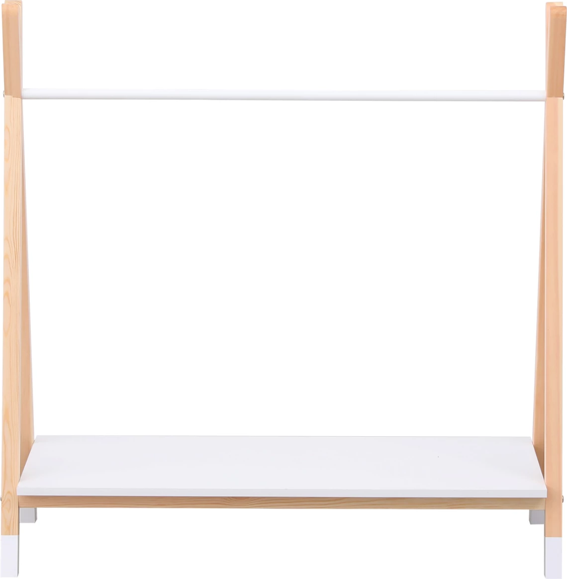 Varëse rrobash për fëmijë me raft, ngjyrë druri natyral dhe e bardhë, PASCHAL FH2490.03, 100x40x100cm