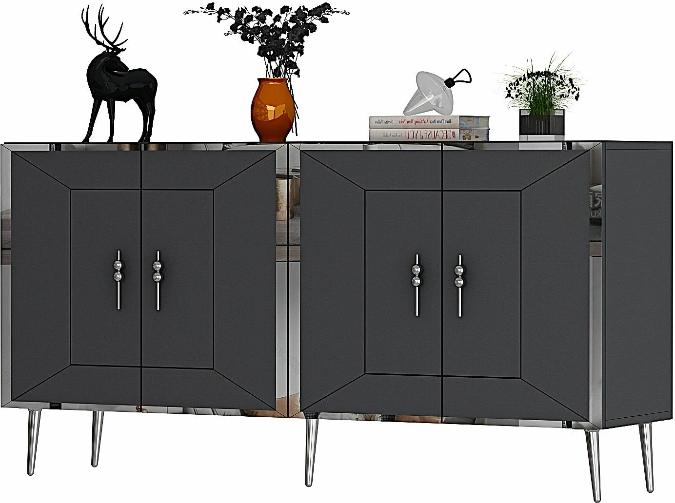 Konsol Skye Decor, Arno KB150, antracit, argjend