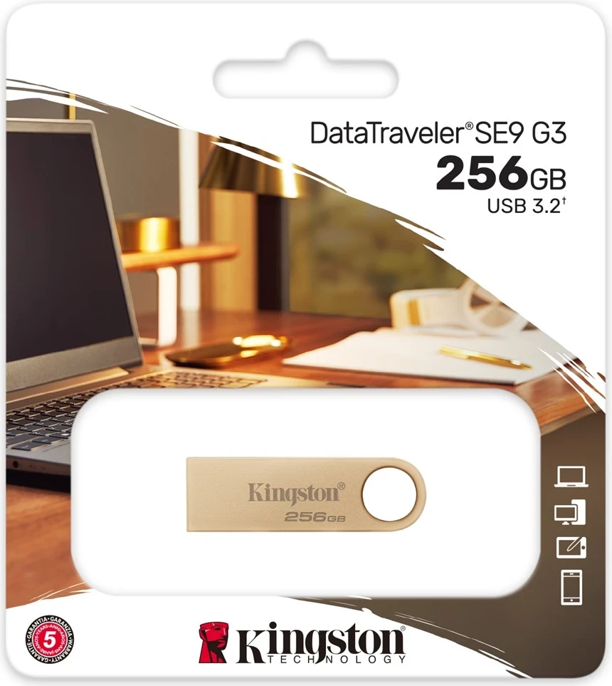 USB Kingston DataTraveler 256GB, 220MB/s, Metalike, USB 3.2 Gen 1 SE9 G3