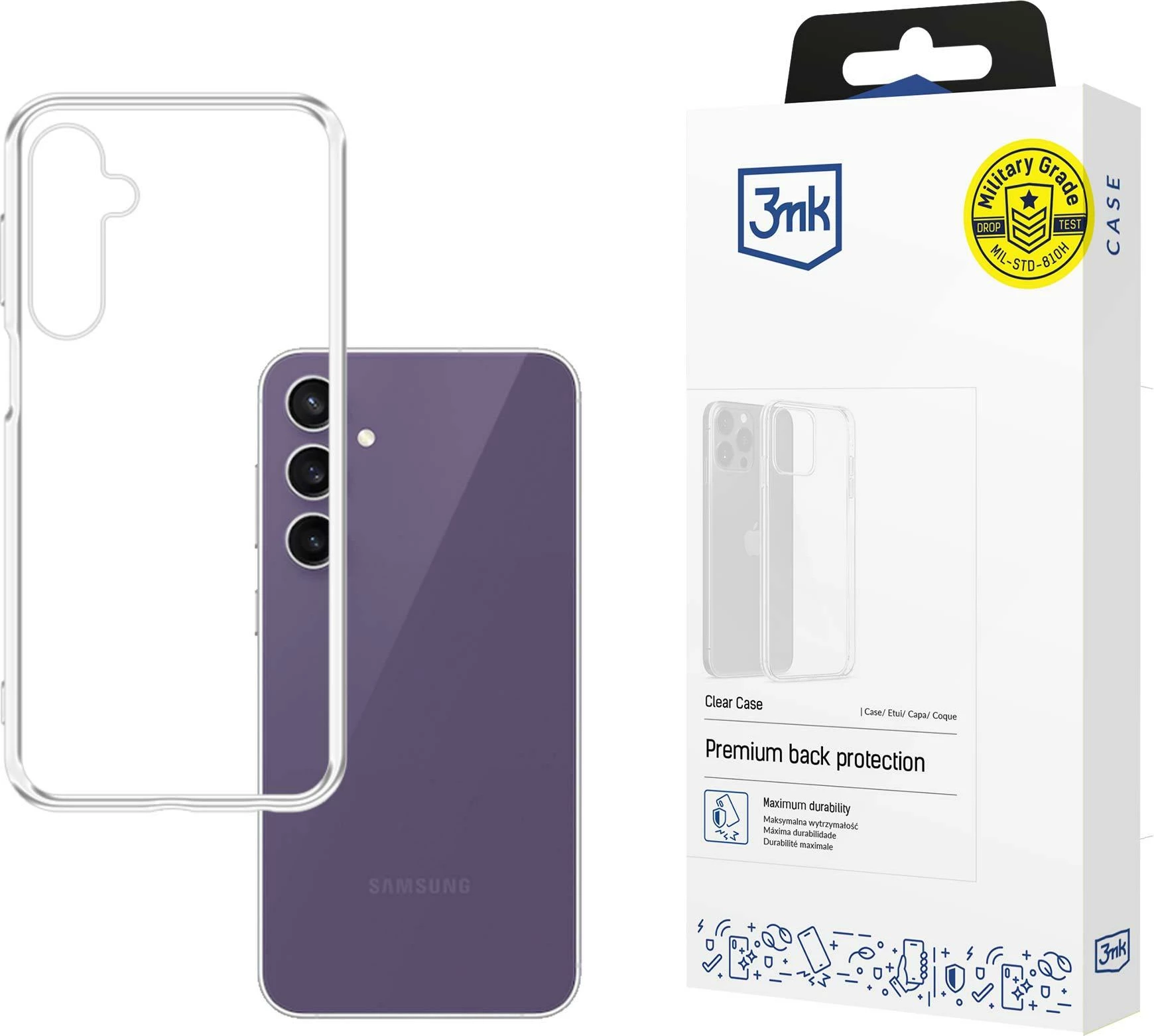 Mbështjellës 3mk Clear Case për Samsung Galaxy S24 FE, transparent