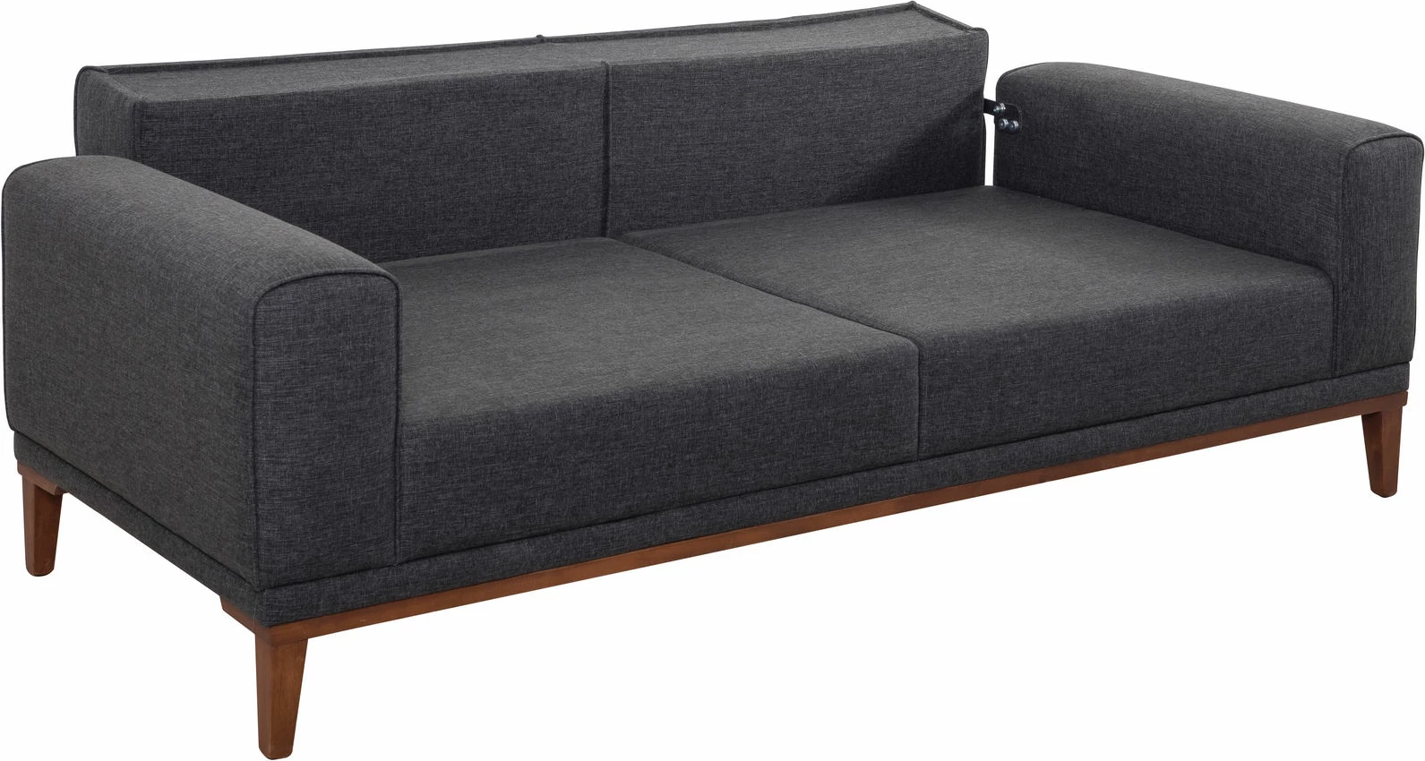 Set divan-krevat, karrige dhe tavolinë anësore, ngjyrë antracit, Liones 1053