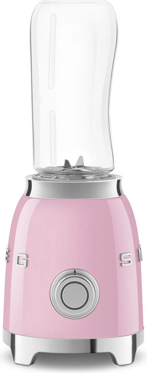 Blender personal Smeg PBF01PKEU 300 W, 2x600 ml shishe, rozë (set 2 copë)