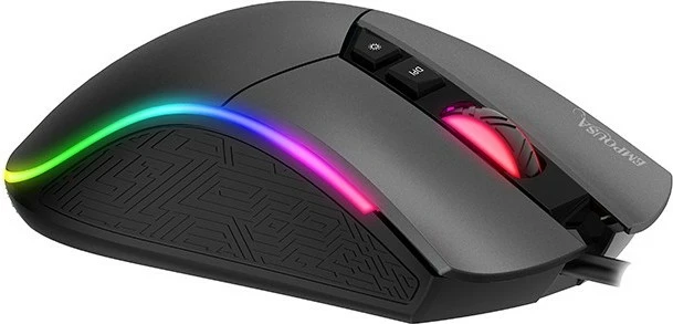 Maus gaming Incase IMG-GT19, 4800 DPI, RGB, 7 butona, USB, i zi/gri