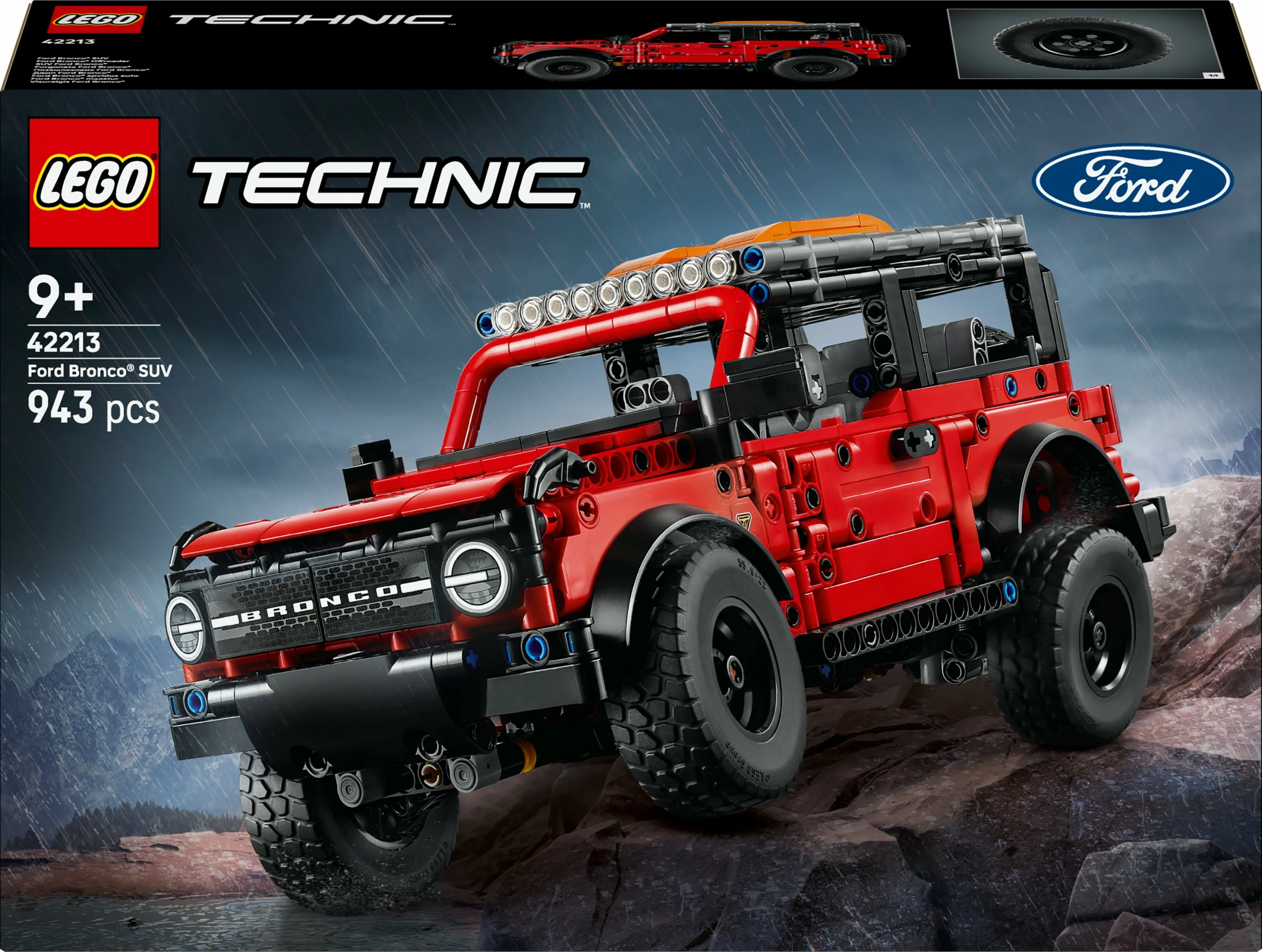 Set ndërtimi LEGO Technic Ford Bronco 42213, 943 pjesë, multikolor