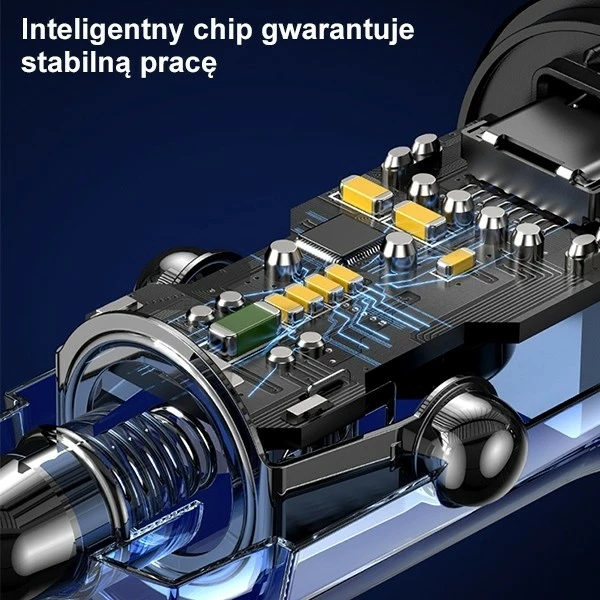 Karikues veture USAMS US-CC164 C32, 30W, 1x USB-A, 1x USB-C, i zi