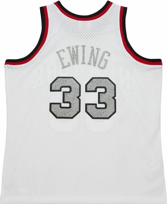 Fanellë Mitchell & Ness NBA Knicks 1991 Patrick Ewing për Meshkuj, e Bardhë