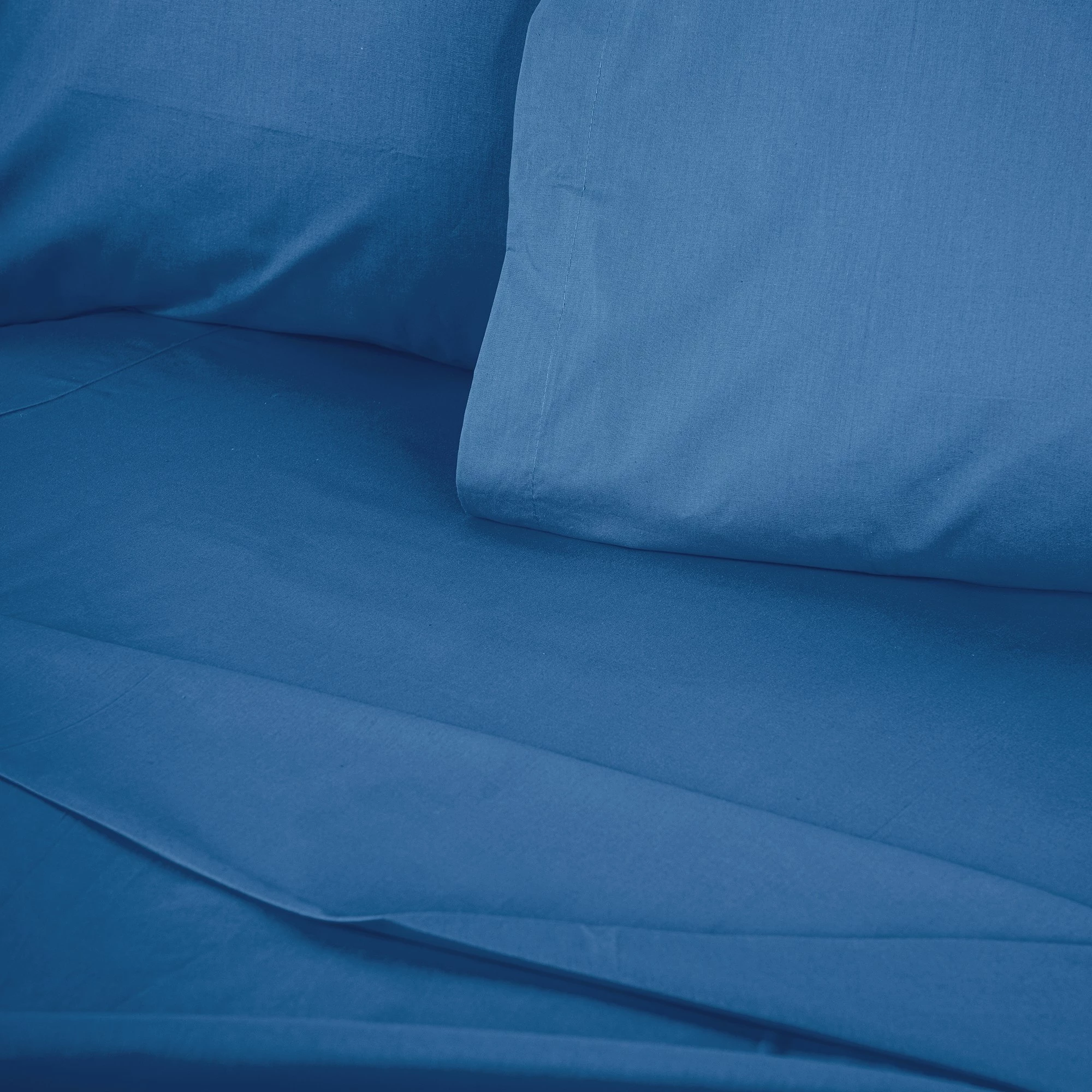 Çarçaf i vetem fitted Ranforce, ngjyrë e kaltër, 90x200+30cm