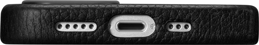 Mbështjellës iCarer Litchi Premium lëkurë për iPhone 14 Plus me MagSafe, i zi