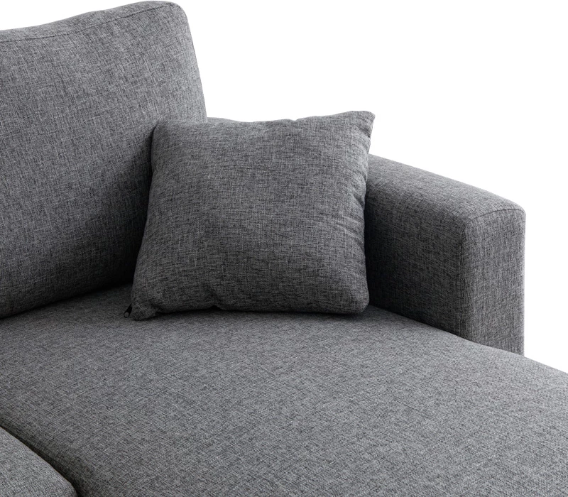 Këndore krevate me hapësirë për depo, ngjyrë antracit, 223x146x85cm