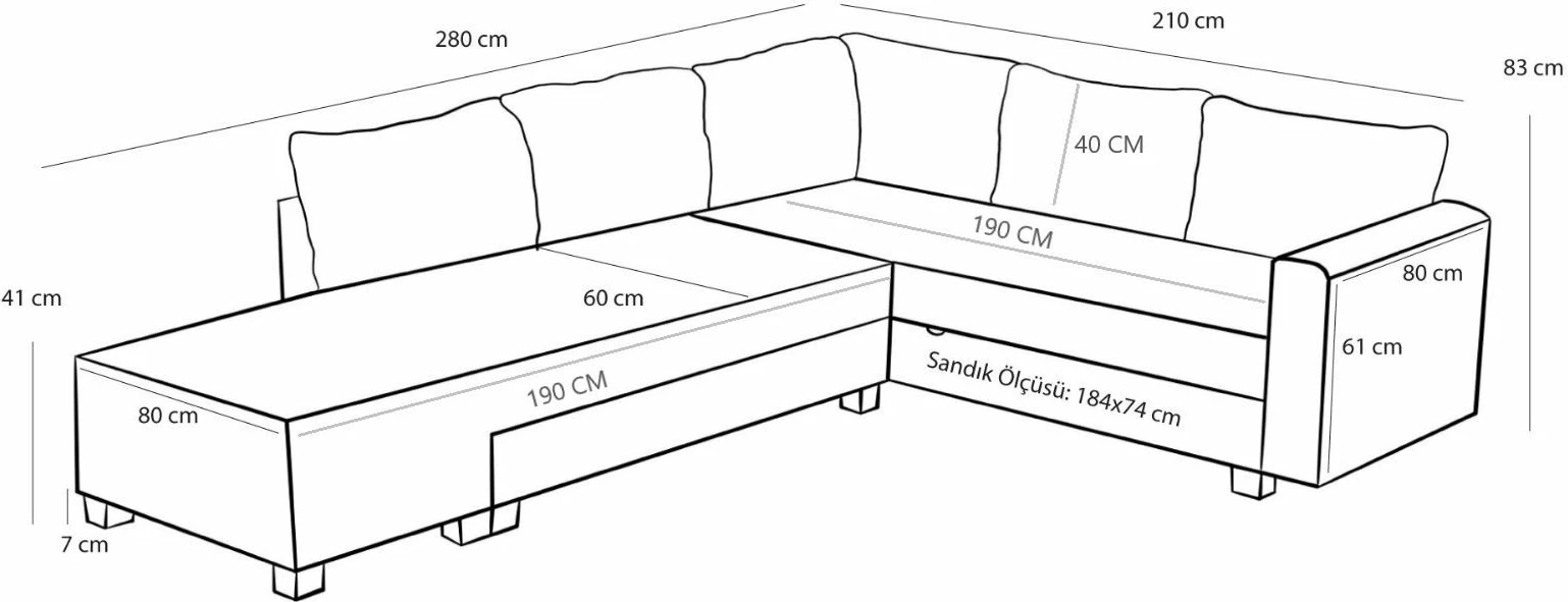 Kënd-sofë krevate Atelier del Sofa, Aly Arzilla, kënd i djathtë, ngjyrë krem