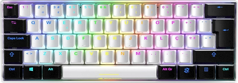 Tastierë mekanike SHARKOON SKILLER SGK50 S4, 60%, Kailh Red, RGB, e bardhë/zezë