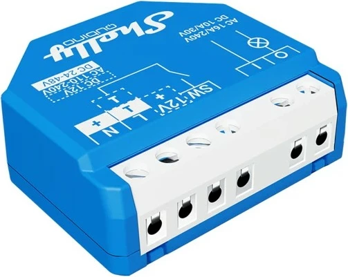 Smart switch Shelly Qubino Wave 1, 25 dBmW, Z-Wave, 868.4 MHz, 40 m, Blue
