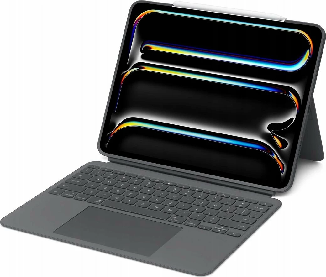Tastierë me mbrojtëse Logitech Combo Touch për iPad Pro 13 M4, me ndriçim dhe trackpad Multi-Touch, 920-012669, e zezë