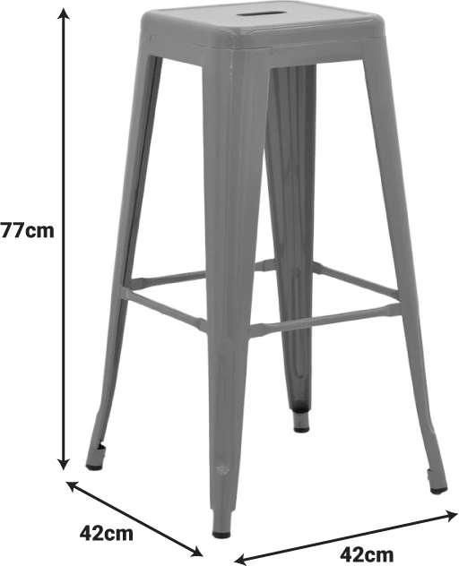 Karrige për bar Utopia, metalike, ngjyrë e gjelbër, 42x42x76cm