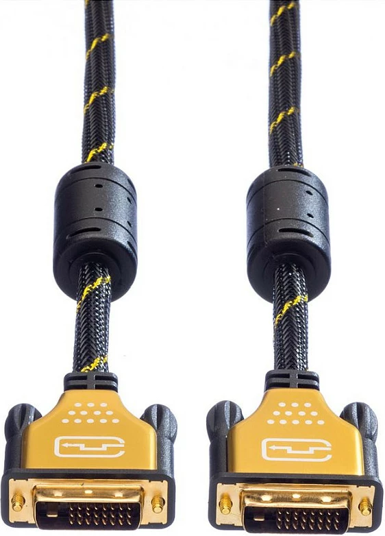 Kabllo DVI-D ROLINE Dual Link 5 m, 24+1, 4K, e zezë/ari