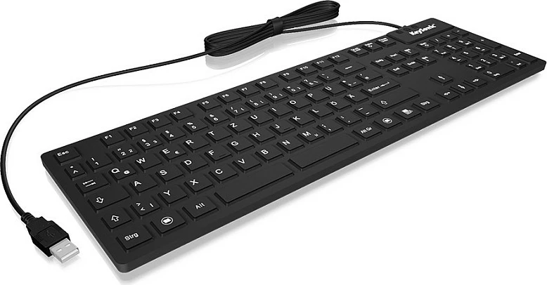 Tastierë industriale KeySonic KSK-8030IN, USB, AZERTY FR, IP68, full-size me numpad, e zezë