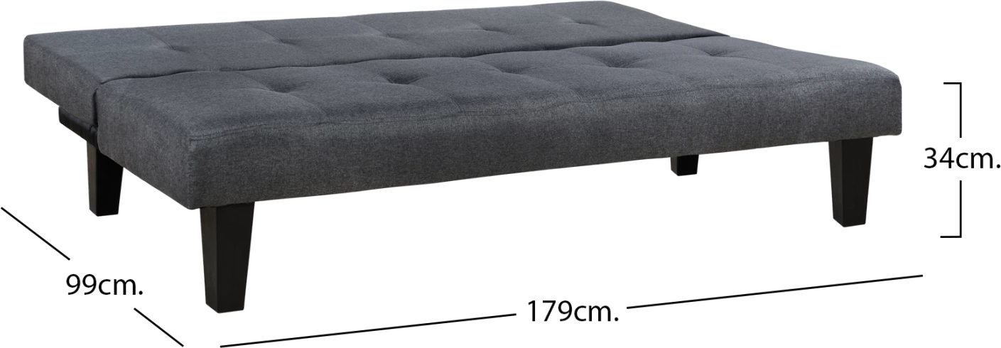 Divan/shtrat, material gri, FH3000.02, 180x82.5x78 cm