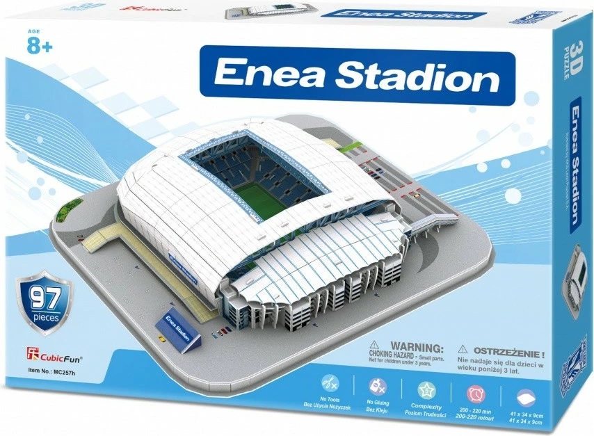 Puzzle 3D CubicFun 306-20257 model stadion Lech Poznań 97 copa 41x34x9 cm