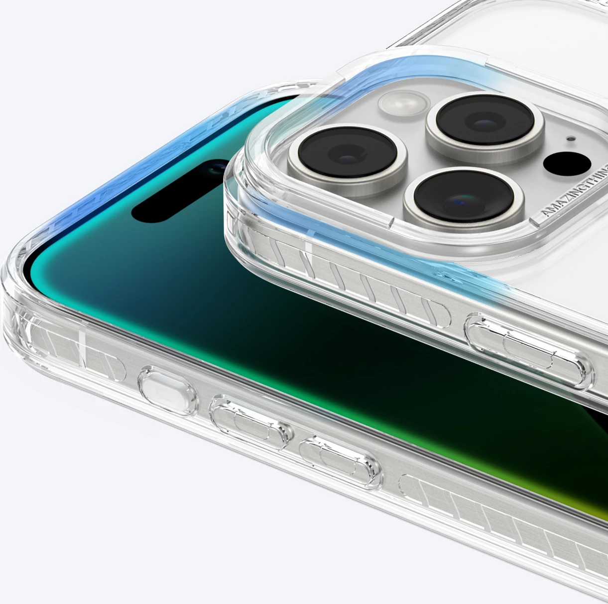 Mbështjellës AmazingThing Titan Pro Mag me unazë magnetike për iPhone 16 Pro, Transparent