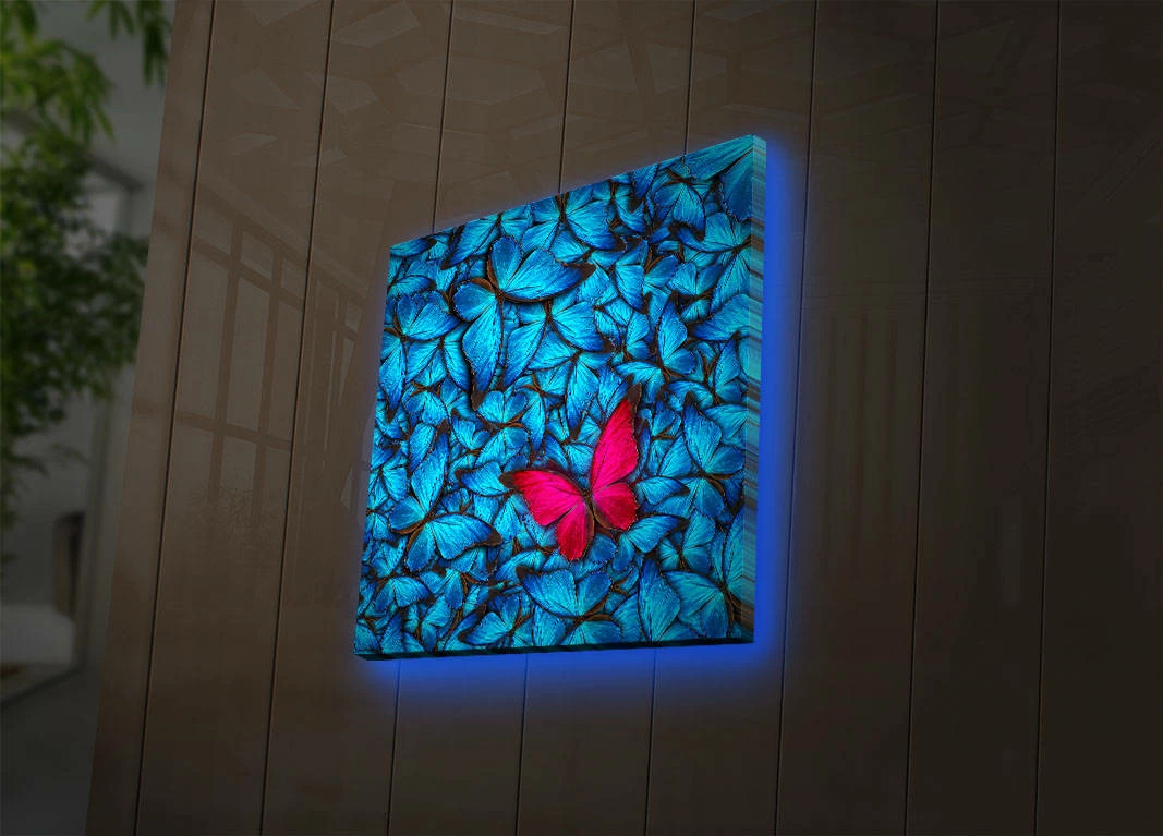 Pikturë dekorative me drita LED, Wallity, 4040DACT-10, shumëngjyrëshe, 40x40cm
