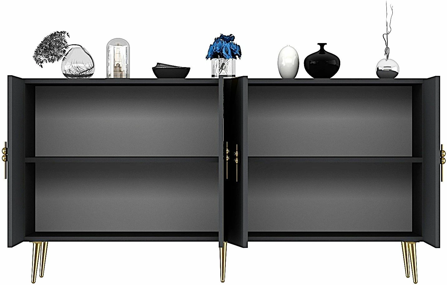 Konsol Skye Decor, anthracite dhe ari, KB150