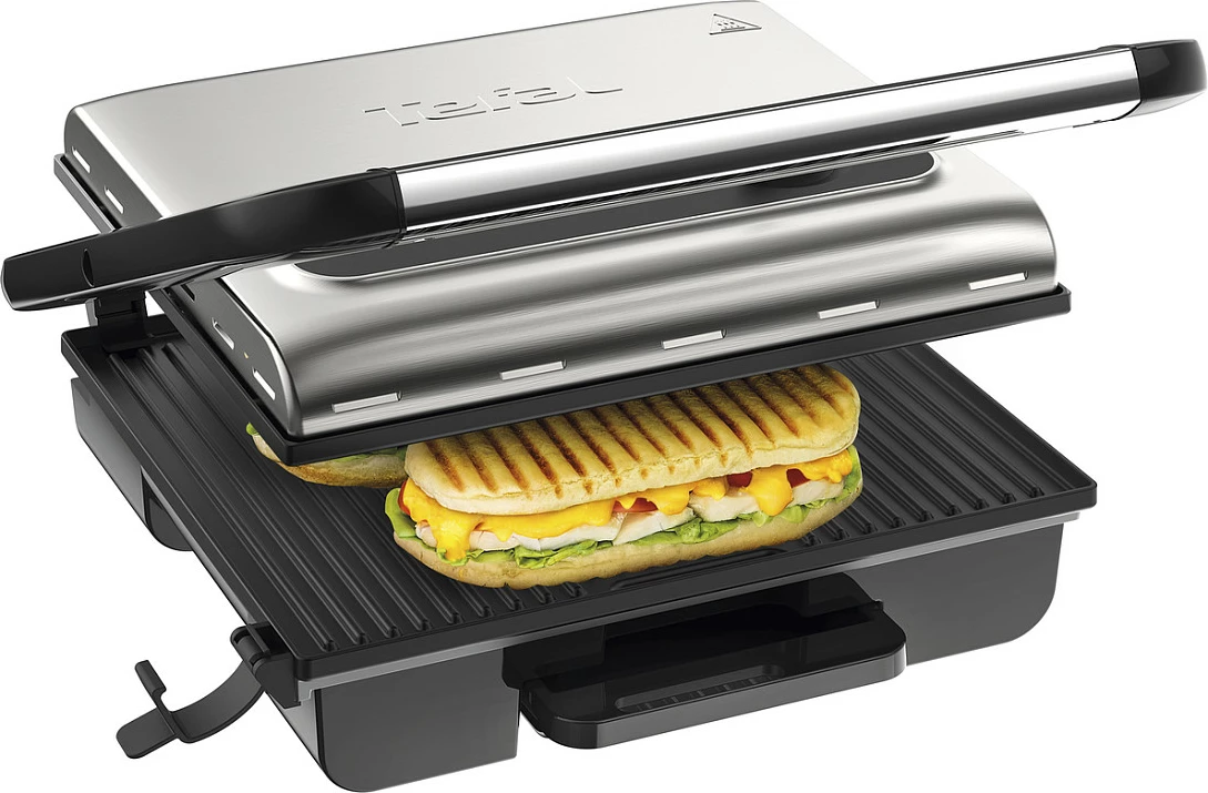Grill tavoline Tefal Inicio GC242D12, 2000W, 3 nivele, i zi/inoks