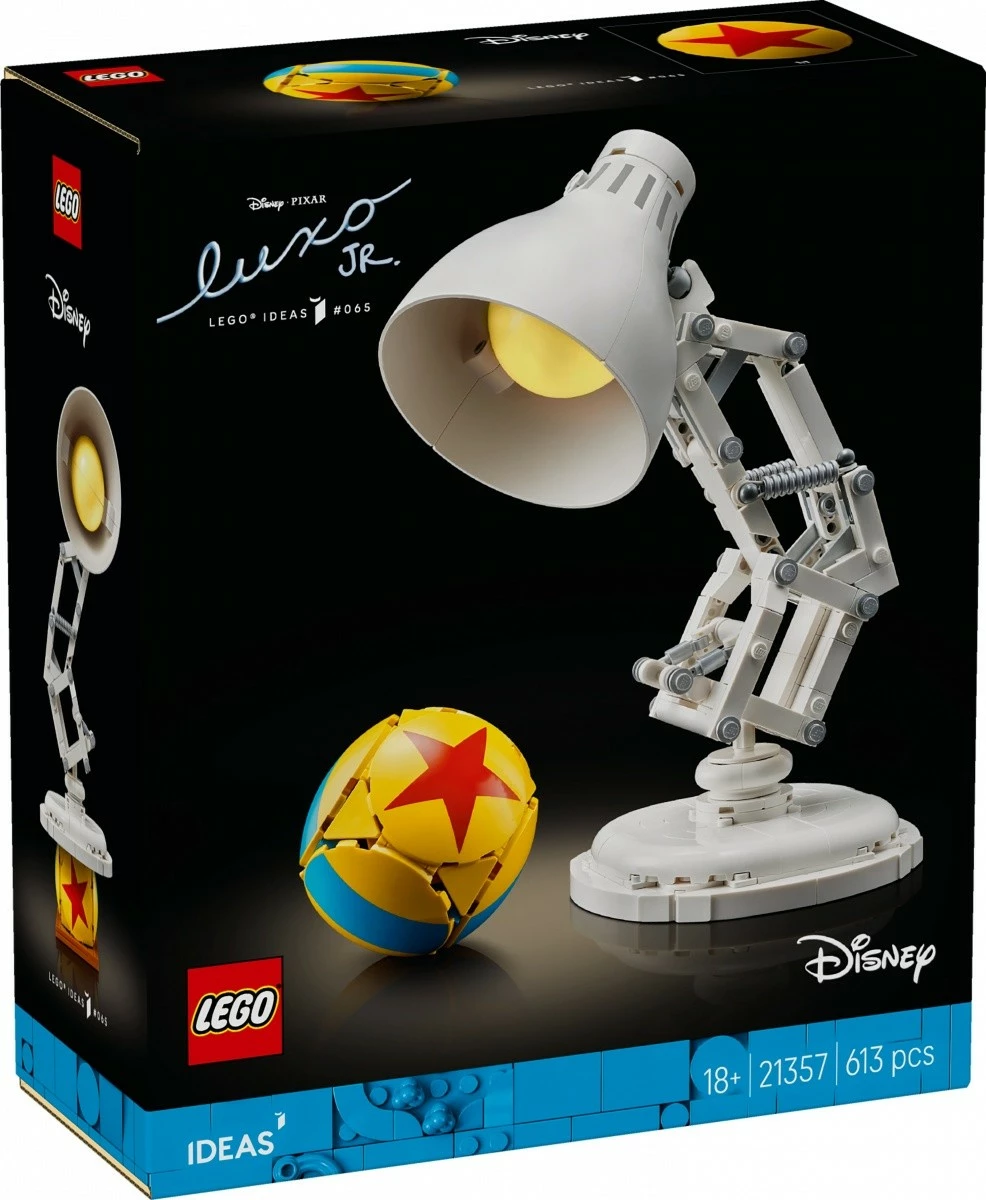 Set ndërtimi LEGO Disney Pixar Luxo Jr. 21357, 613 pjesë, i bardhë