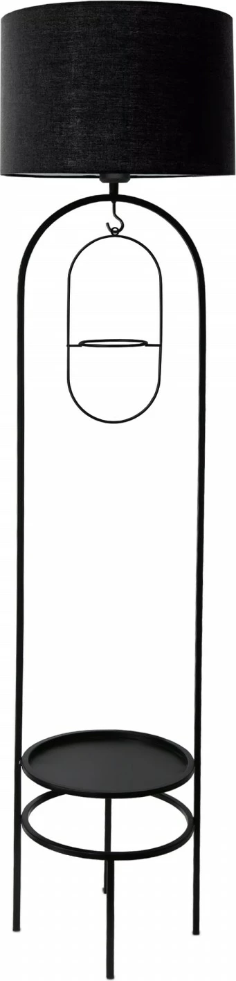 Llambë dyshemeje Opviq, AYD-3683, ngjyrë e zezë, trup metalik, 145 cm