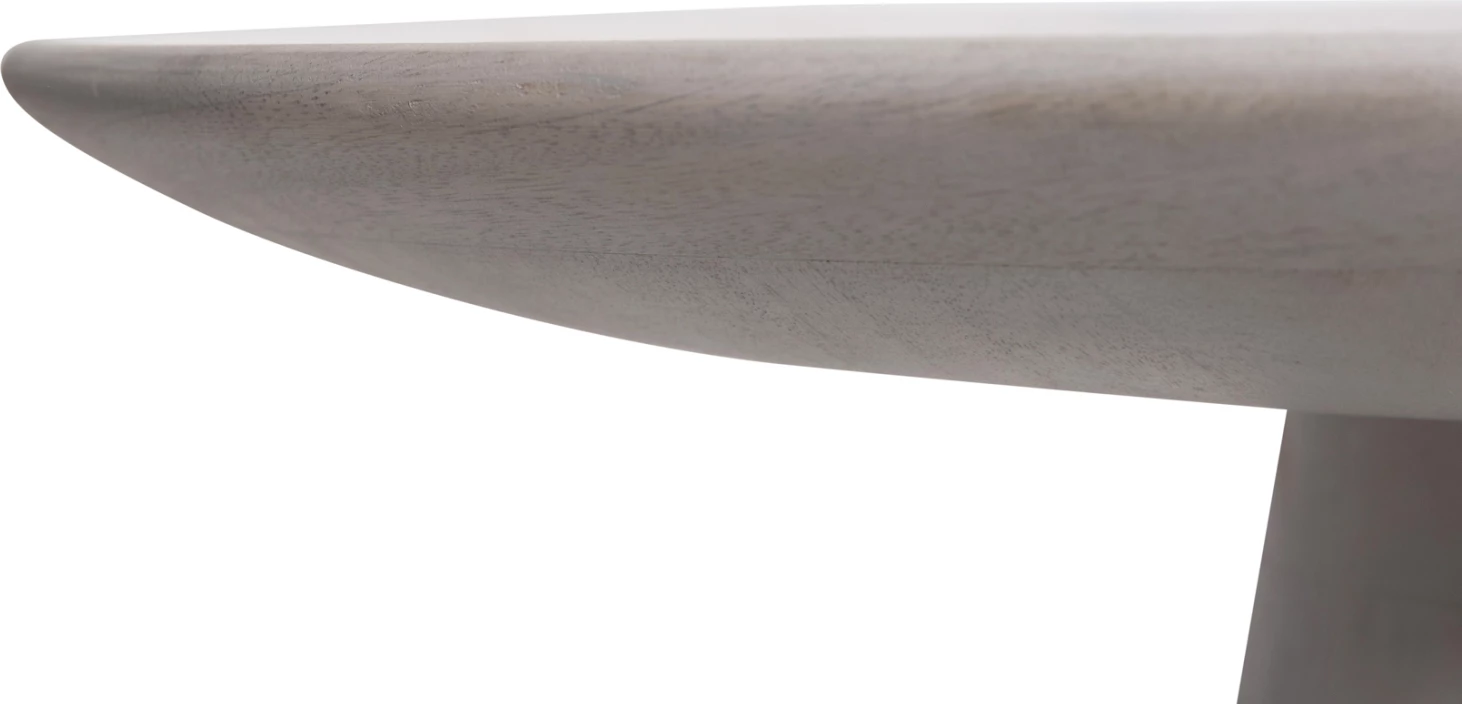 Tavolinë anësore e rrumbullakët ROSS FH9708 dru mango i fortë, ngjyrë e bardhë, Φ45x48H cm