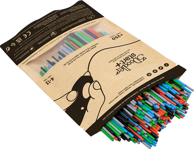 Refilla ECO për stilolaps 3D 3Doodler Start Primary Pow, 250 copë, 2.5 mm, shumëngjyrëshe