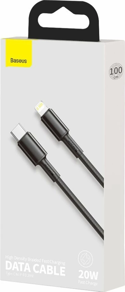 Kabllo Baseus CATLGD-01 USB-C në Lightning, 1m, 20W, e zezë