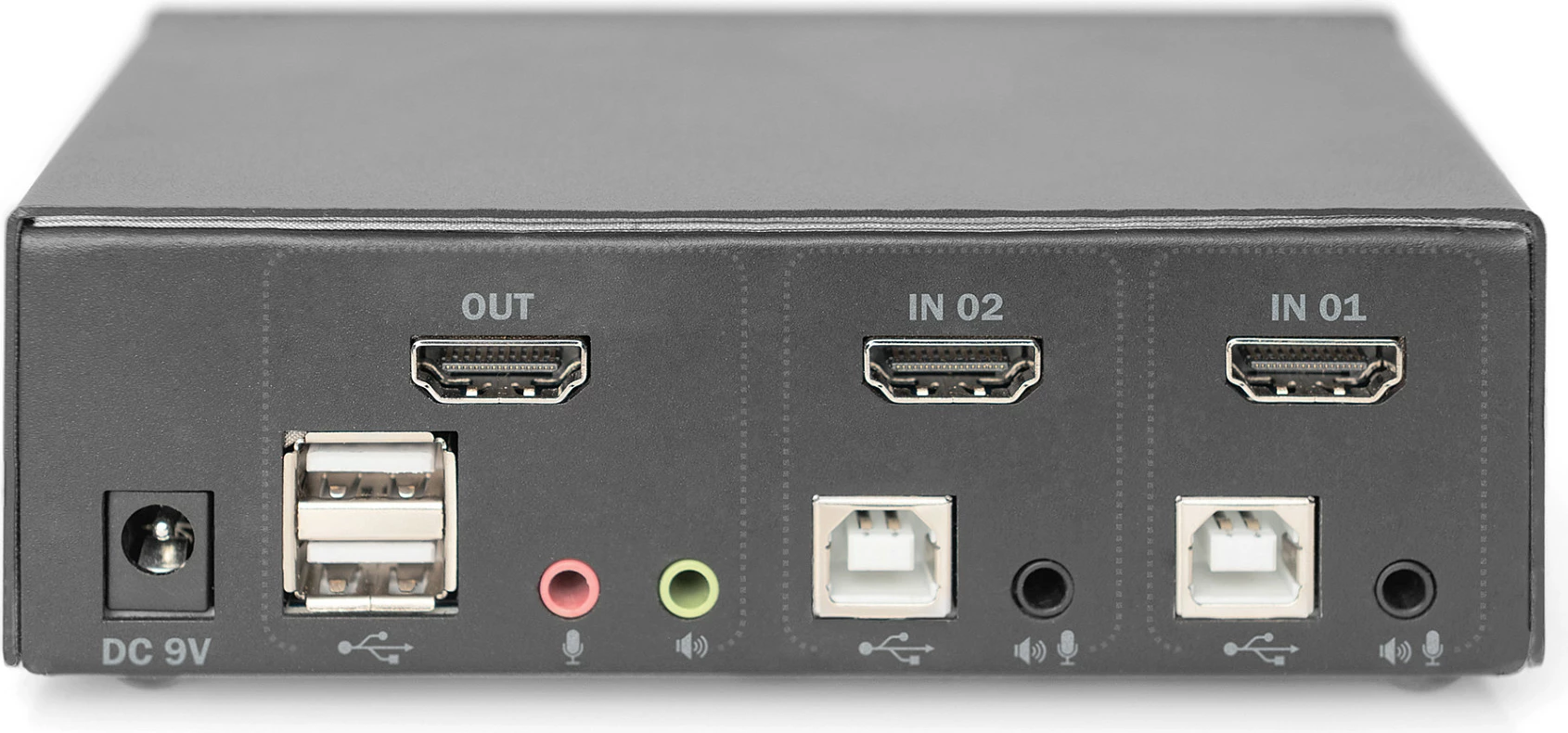 KVM Switch Digitus 2-Port HDMI 4K, Single Display, me USB hub, i zi