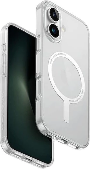 Mbështjellës UNIQ Clario për iPhone 16 Plus 6.7", Magclick, Transparent