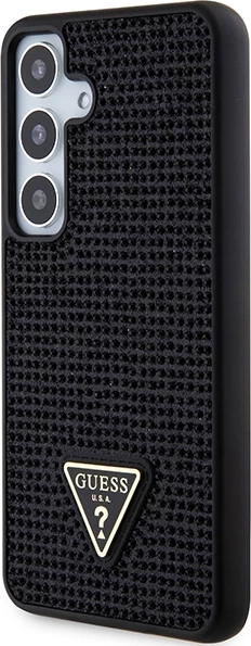 Mbështjellës Guess Rhinestone Triangle për Samsung Galaxy S24, i zi