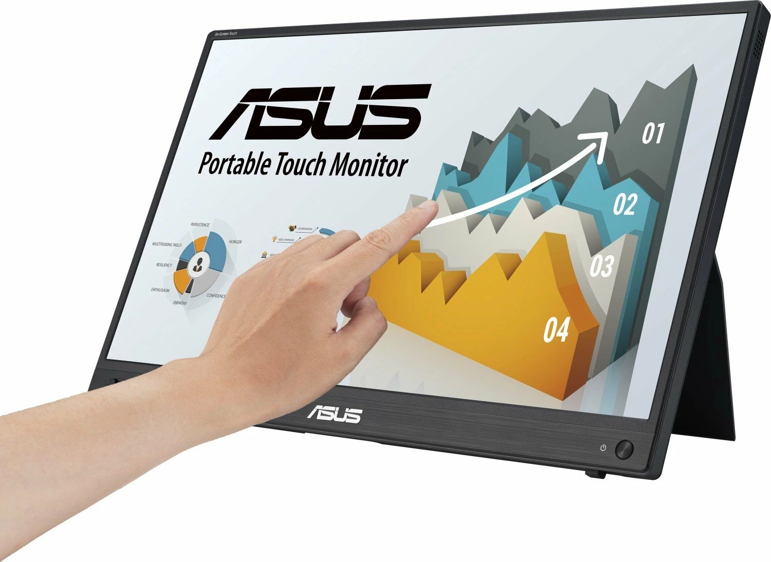 Monitor portativ me prekje Asus ZenScreen Touch MB16AHT (90LM0890-B01170) 15.6\" FHD IPS, USB-C/mini HDMI, i zi