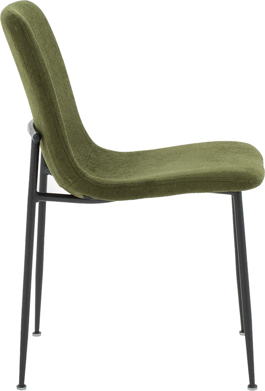 Karrige Gratify, stof boucle, ngjyrë kaki, këmbë të zeza