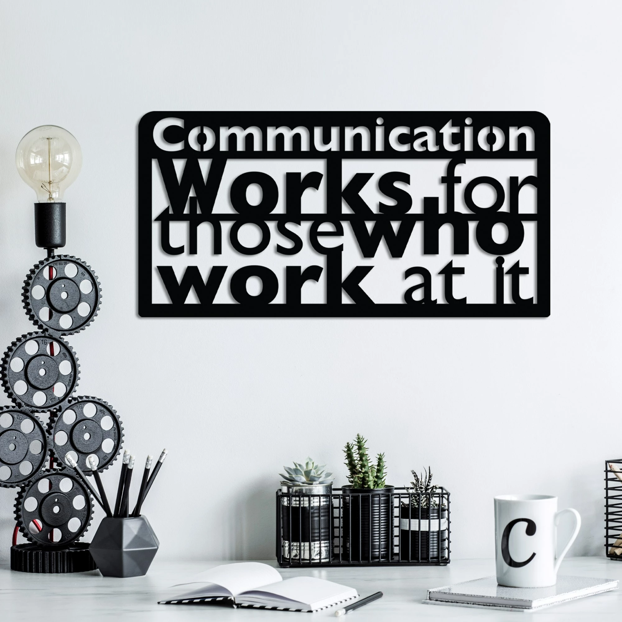 Aksesor dekorativ metalik për mur, Wallity, Communication