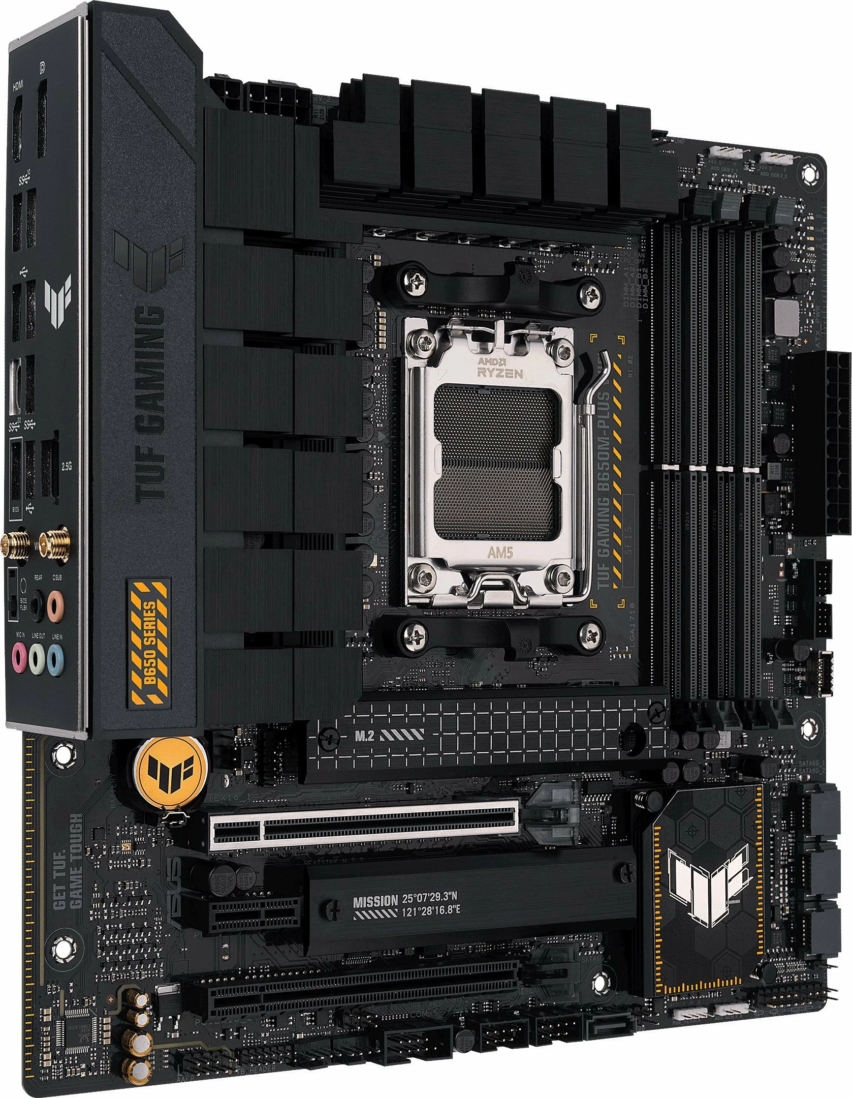 Pllakë amë Asus TUF GAMING B650M-PLUS WIFI, Micro ATX, DDR5, Wi‑Fi, Bluetooth, E zezë