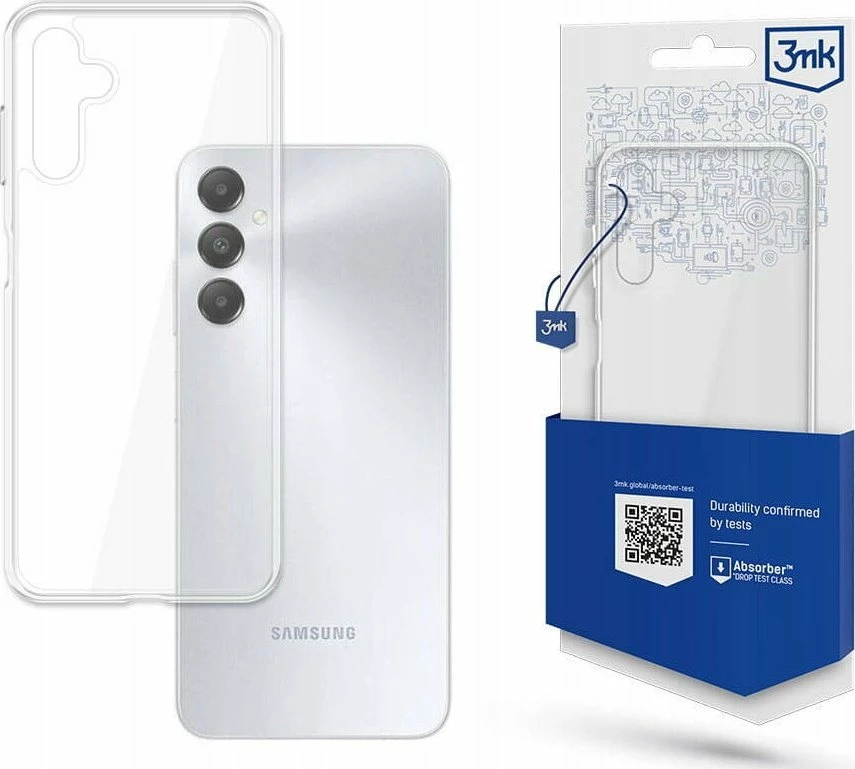 Mbështjellës 3MK Clear Case për Samsung Galaxy A05s, TPU 1.2 mm, me xham të kalitur, transparent