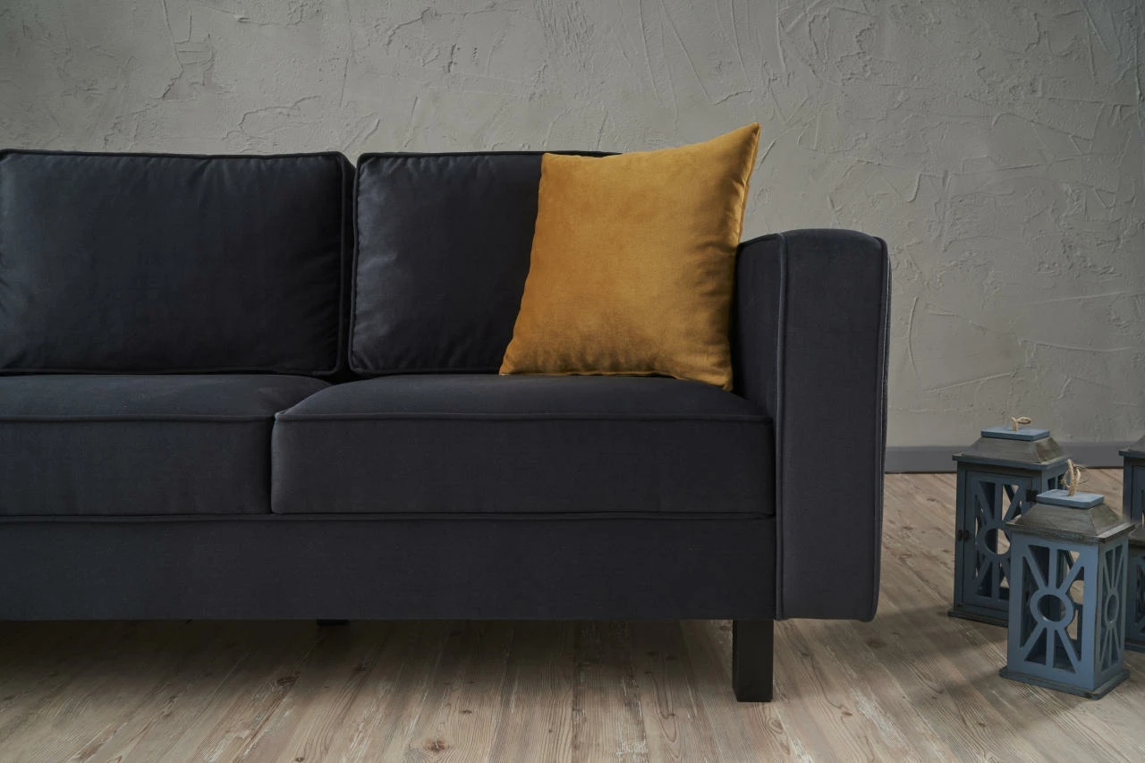 Divan treshe Atelier del Sofa, kadife Kale, antracit