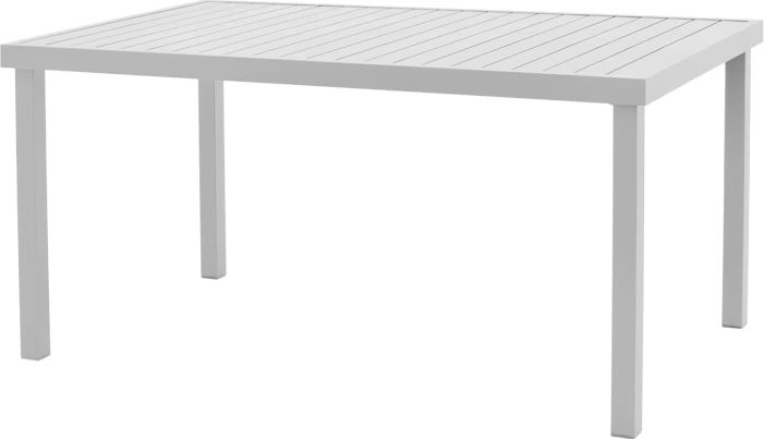 Tavolinë Kliton alumini e bardhë 150x80x74cm