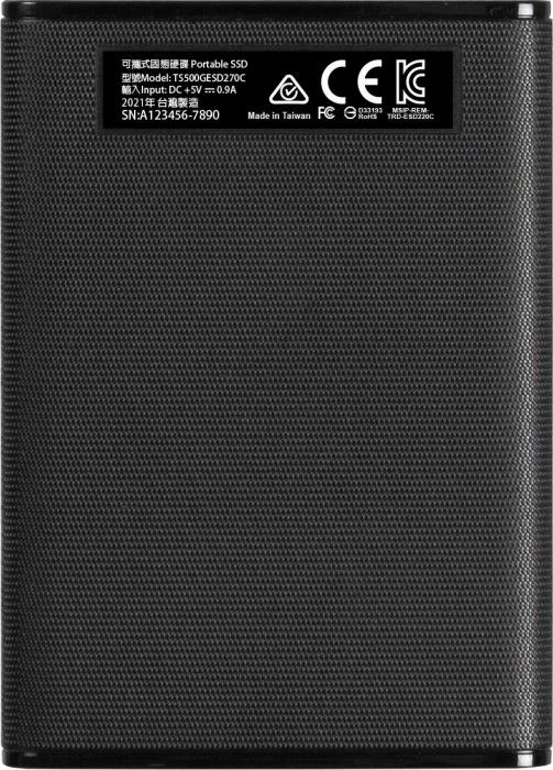 SSD i jashtëm Transcend ESD270C 500GB USB-C, i zi