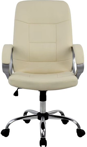 Karrige menaxheri për zyre, krem me bazë kromi, 64x55x120